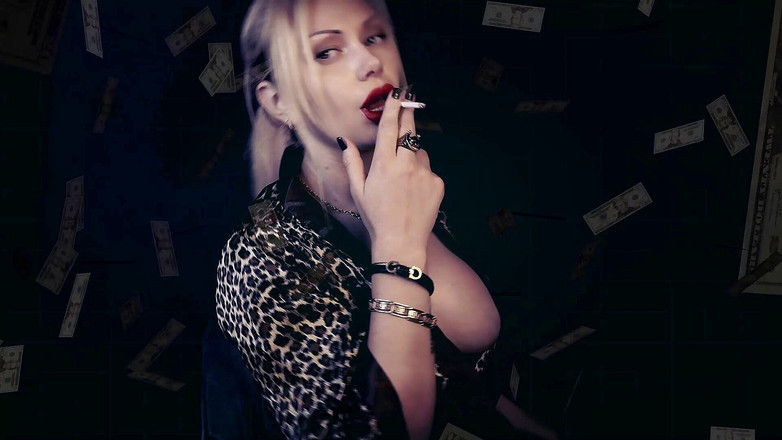 Goddess Misha Goldy: Fumar hipnotizante e drenagem da carteira