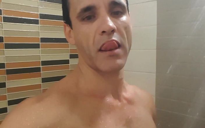 Hot Daddy Adonis: Showering at the gym; #2