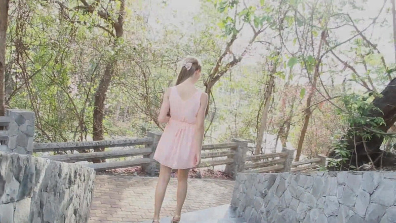 Angel The Dreamgirl: French footjob and handjob in park