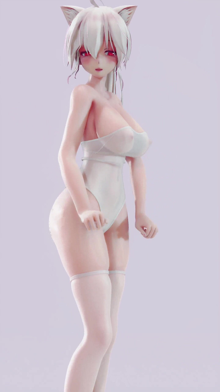 MikuMotion: Sistar - इसे सफेद स्टॉकिंग हिलाएं; स्विमिंगवियर; स्ट्रिपटीज़; बड़े स्तनों वाली; लंबे पैर