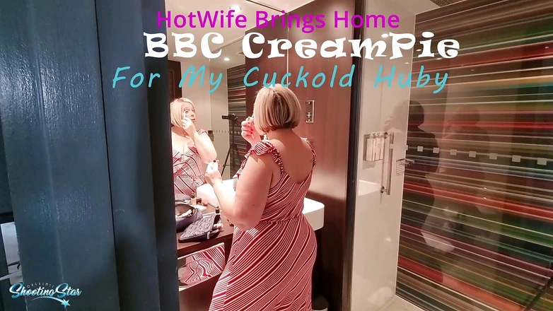 Shooting Star: HotWife přináší bbc creampie 4 paroháč, aby to uklidila