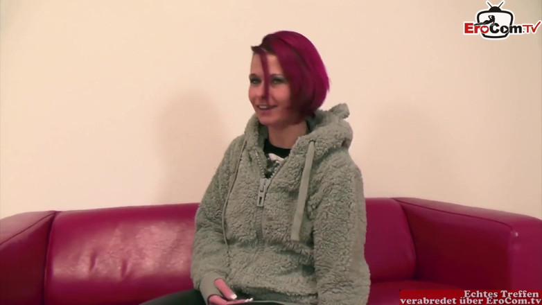 EroCom: Skinny amateur with pink hair and small tits at sex...