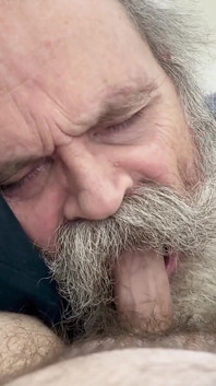 Moustache Stepdaddy Worships Cock, Swallows Cum