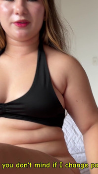 의붓형제: 자위하려고 했어? 내 곁에서 할 수 있어, 우리는 신뢰 속에 있어.