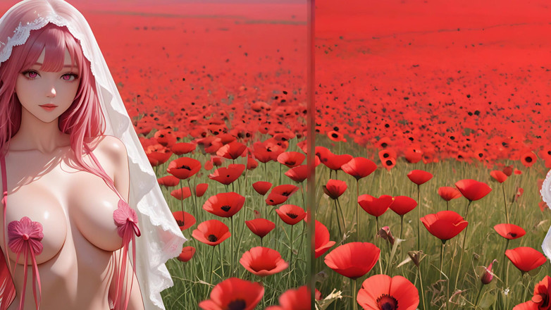 LustRender: Lustrender Poppy Veil Slideshow - Sheer Enchanted Editorial Glow