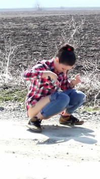 Desperate Girl with Full Bladder Has to Pee on a Dirt Road