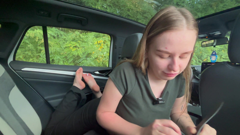 Elegant Angel: Feet Car Forest