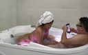 Crisanto999: In the Bathtub with Mature Room Service Lady