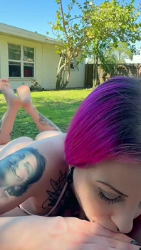 Backyard Blowjob