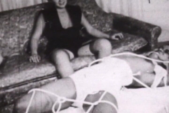 Vintage Babes: Black-and-white Vintage Bondage Classic with Rope-bound Retro Submissives