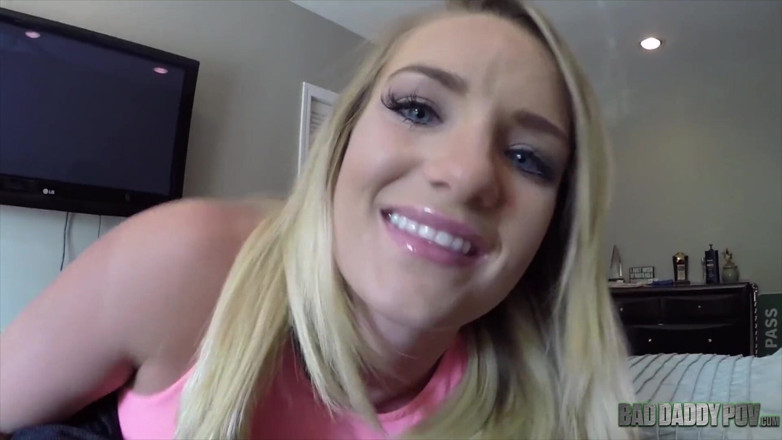 BadStepFamilyPov: His girl takes a nice load on her beautiful face...