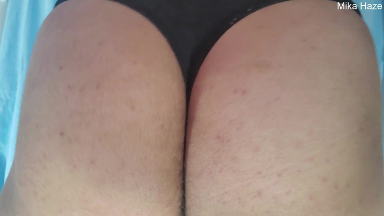 Mika Haze: BBW ass jiggles in little black thong