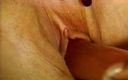 Lesbo Tube: Hairy nubian MILF with big tits gets her both holes...