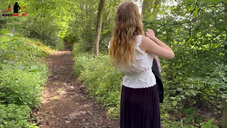 Bikergirl_97: In the Middle of the Hiking Trail the Pussy Is...