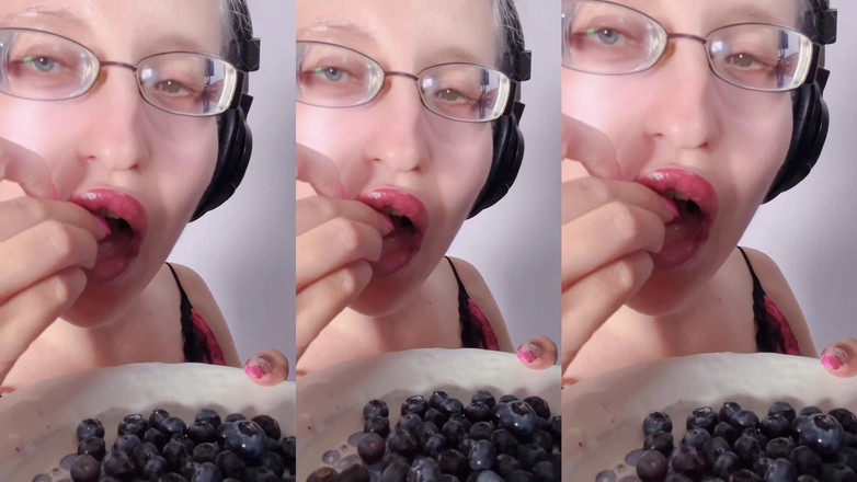 FinDom Goaldigger: Comer asmr arándanos - asmr, anteojos, giganta