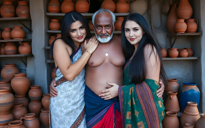 Your Savita bhabhi: 性感的Meena和seema bhabhi被村长