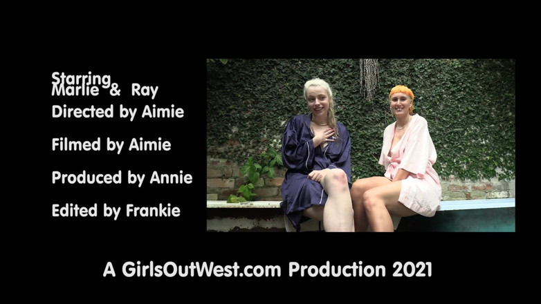 Girls Out West: Cute Marlie and Ray lick and finger each other's hairy...