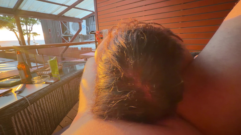 Mintaxxx69: Sucking on Big Dick on Sunset in Balcony, Cumshot in...