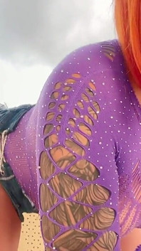 Anitta Miller Is Masturbating and Blowjob a Dick on the Terrace