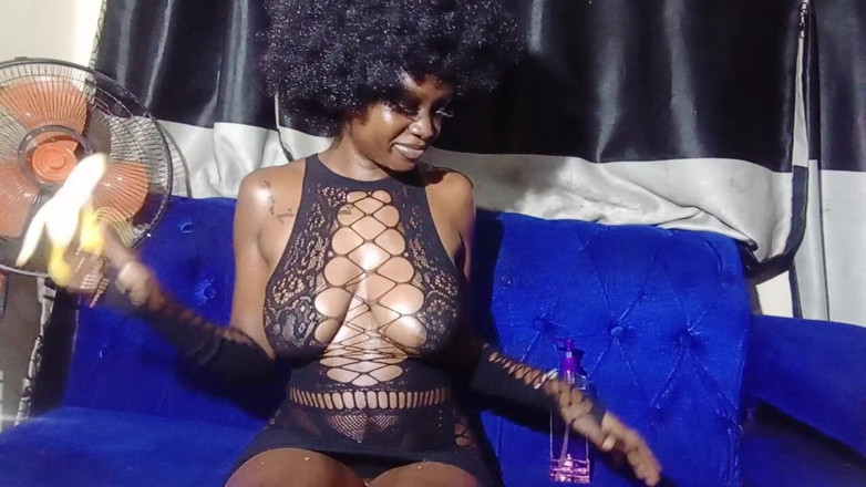 Ebonyschat: Alexa - Banana Suck &amp; Self-Pleasure, Pojďme Být nadržená