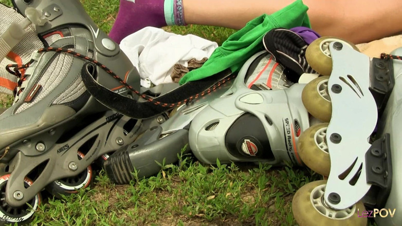 LezPOV: Adirable Lesbian Takes Her Girlfriend on a Outdoor Roller Skate...