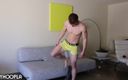 Gay Hoopla: Fit All-american Nick Paul Jerks His Uncut Cock