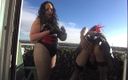 Jasmine Dlight: Punition de fisting au balcon - @obeyladymk m’attrape enfumant et me fiste...