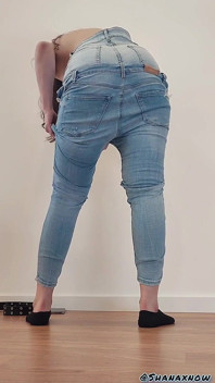 Dois jeans para meus jeans de fetiche por bunda grande