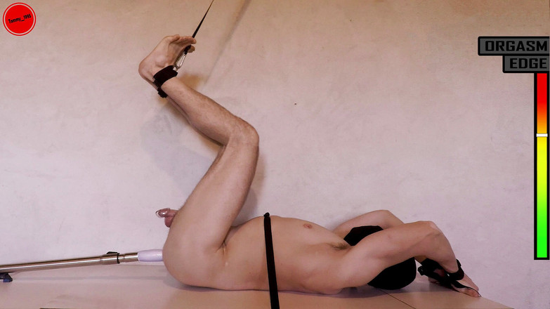 Tommy_1995: Large powerful anal vibrator: straight guy edging and denial - chastity...