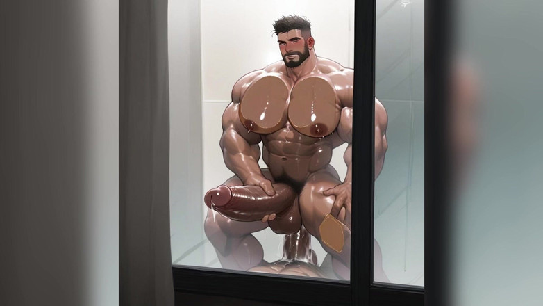 AI Blk: 巨大的屁股同性恋操射精