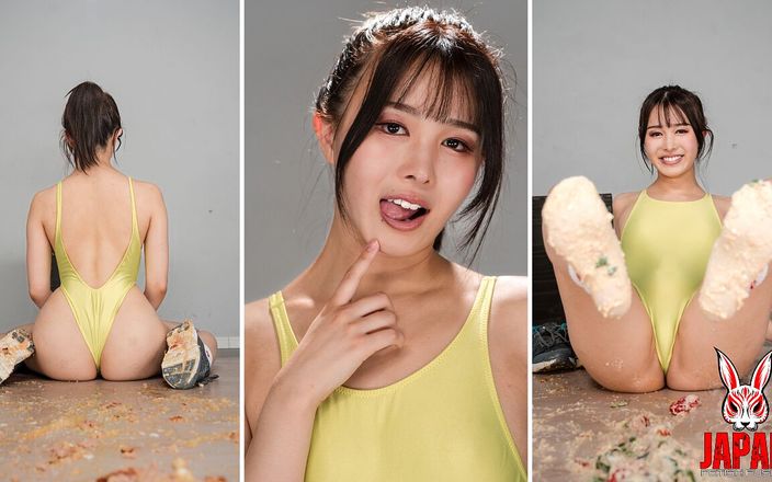 Japan Fetish Fusion: Food Crush Delight: Machi Ikuno's Messy Food Stomping Neon Spectacle
