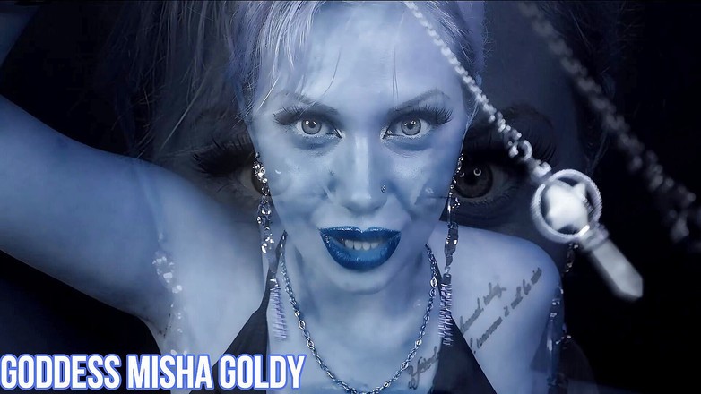 Goddess Misha Goldy: 迷人的眼神交流！操纵你并采取你虚弱的头脑是如此容易！