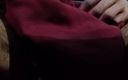 Satin and silky: Satin Silk Handjob Porn - Dick Head Rub with Maroon Satin...