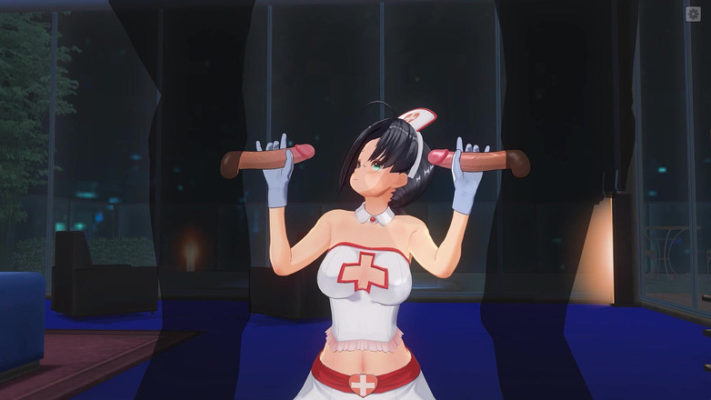 H3DC: 3 boyutlu hentai hemşire aynı anda iki hastadan yarak emiyor