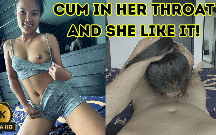 AsianSexVR: Stříkání do krku a líbí se jí to