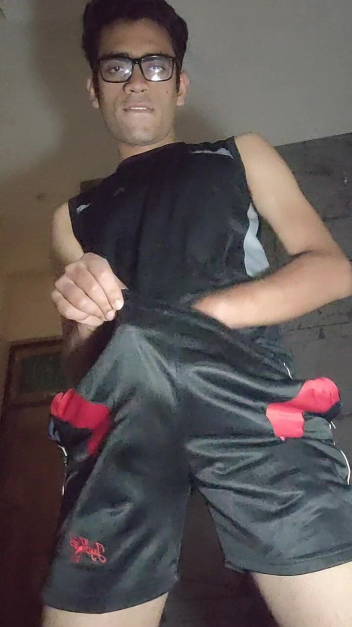 TwinkieMilk: Kinky Twink Cock Play and Stroking Boner in Shorts