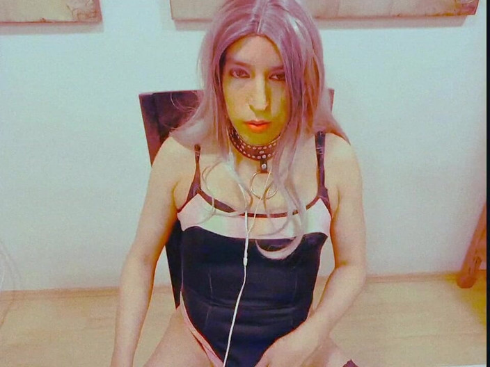 Tammy sissy slave: Sissy Crossdresser Touching Herself