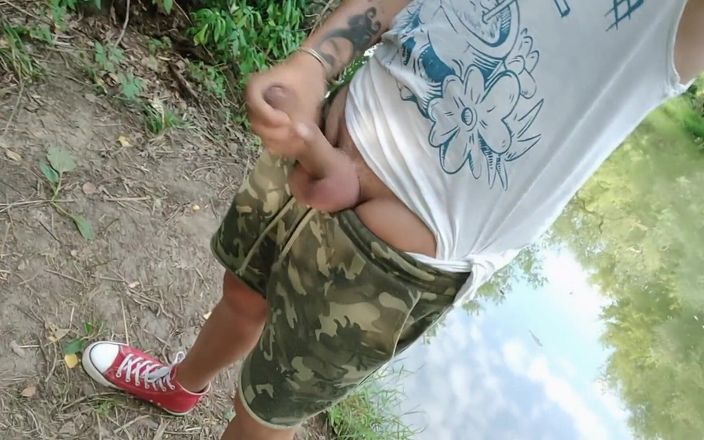 Idmir Sugary: Selfie Jerk off Video - Jerk off Near a Lake