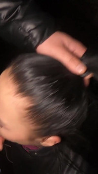 Night Outdoor Blowjob & Full Cum Swallow