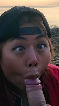Outdoor Ahegao Blowjob