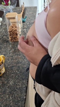 A Stepdaughter Is Surprised While Having Breakfast.