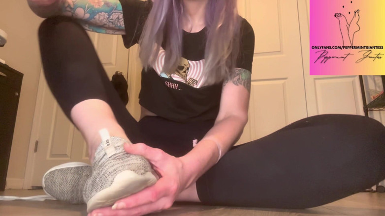 Peppermint Giantess: 67 Goddess Torches &amp; Cuts Tiny Size 7 Sneakers | Total Wreckage