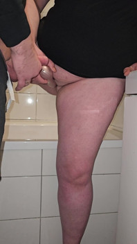 Horny Stepson Begged Me to Cum on My Hairy Pussy Bathroom