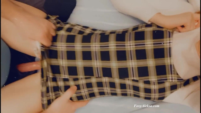 FoxyAleksa: Home Sex After College. Petite Girl in Short Skirt