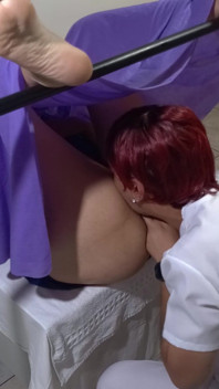 Exam Causes Patient to Writhe and Orgasm in the Gynecologist's Office.