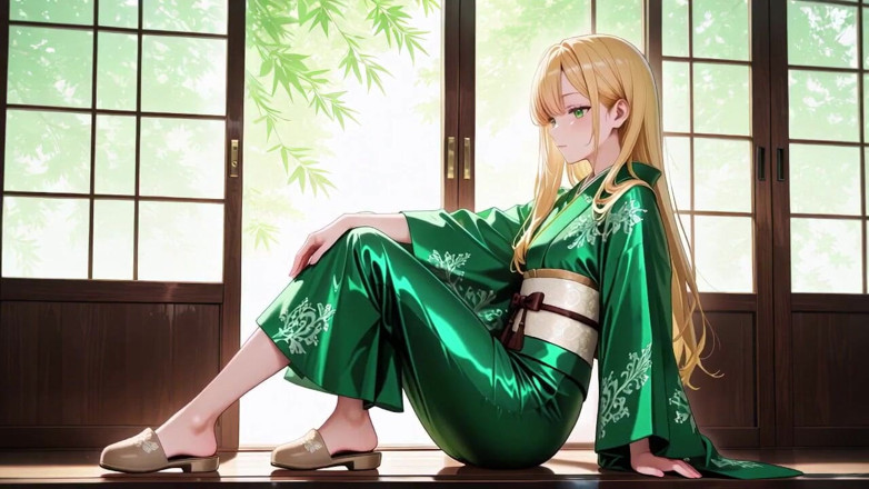 Tay Swift X: Lazy Japanese Corridor Morning, She Breathes Heavy Touching Her Chest...