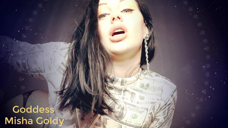 Goddess Misha Goldy: Wiem, jak bardzo kontrolować cię moją okrągłą doskonałością, jesteś uzależniony...