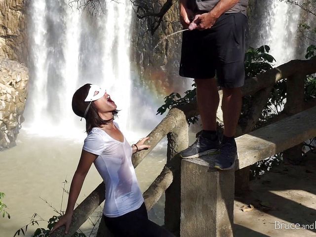 So much piss and cum at the waterfall (Bruce and Morgan)