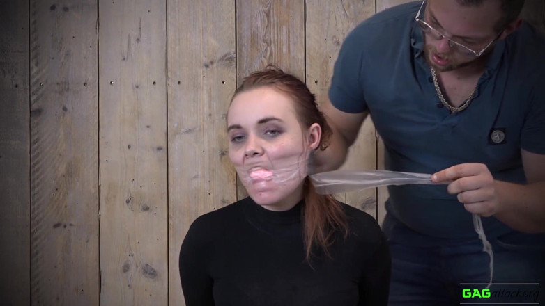 Gag Attack: Roxy - PVC tape gagged