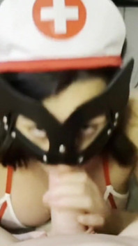 Sexy Nurse Cures Her Patient's Blue Balls with Her Throat and Swallows Every Drop
